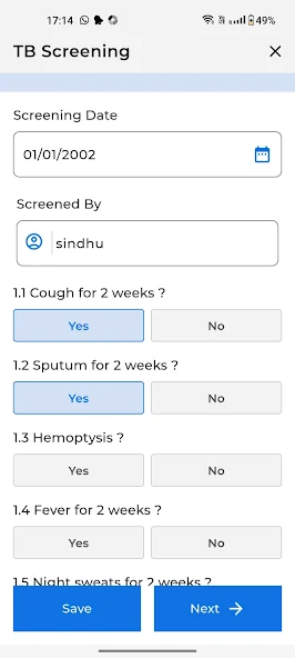 Tatpar ACF App Interface